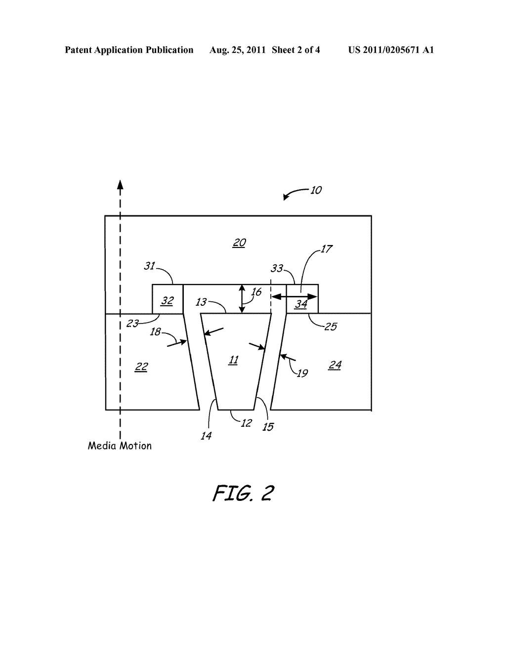 MAGNETIC RECORDING HEAD WITH NOTCHED SHIELD - diagram, schematic, and image 03