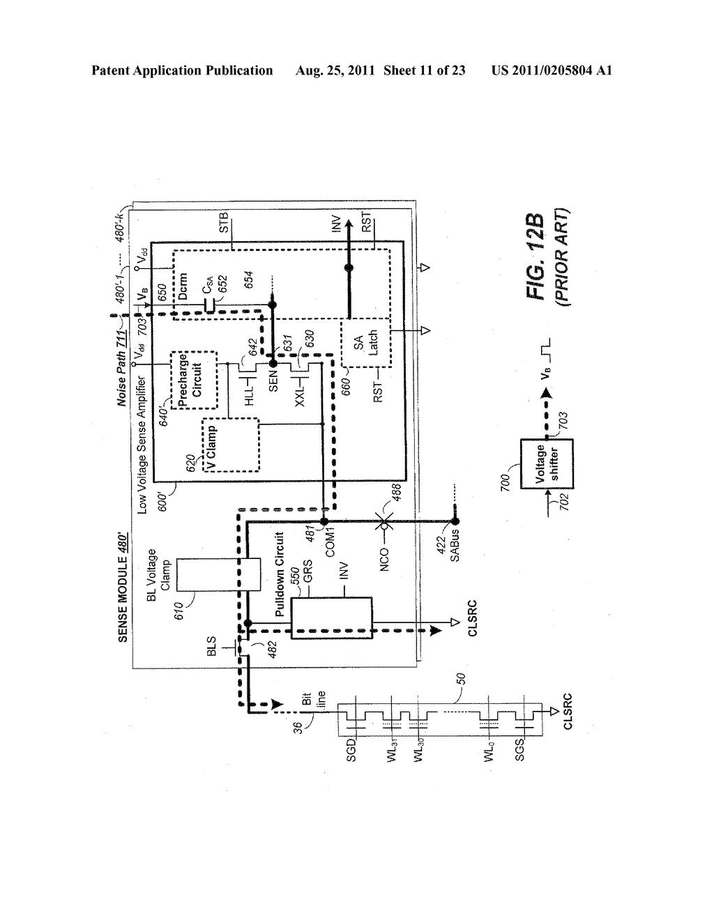 High Speed Sense Amplifier Array and Method for Non-Volatile Memory - diagram, schematic, and image 12
