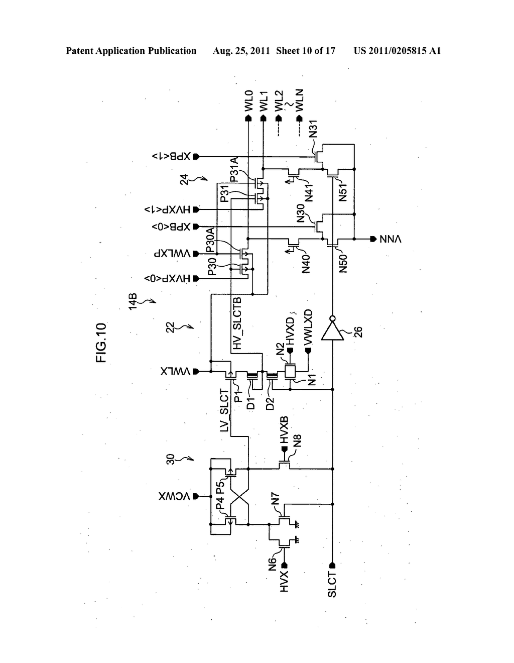 Decoder circuit  of semiconductor storage device - diagram, schematic, and image 11