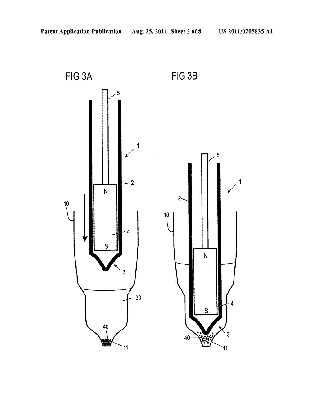 METHOD FOR SUSPENDING OR RE-SUSPENDING PARTICLES IN A SOLUTION AND     APPARATUS ADAPTED THERETO - diagram, schematic, and image 04