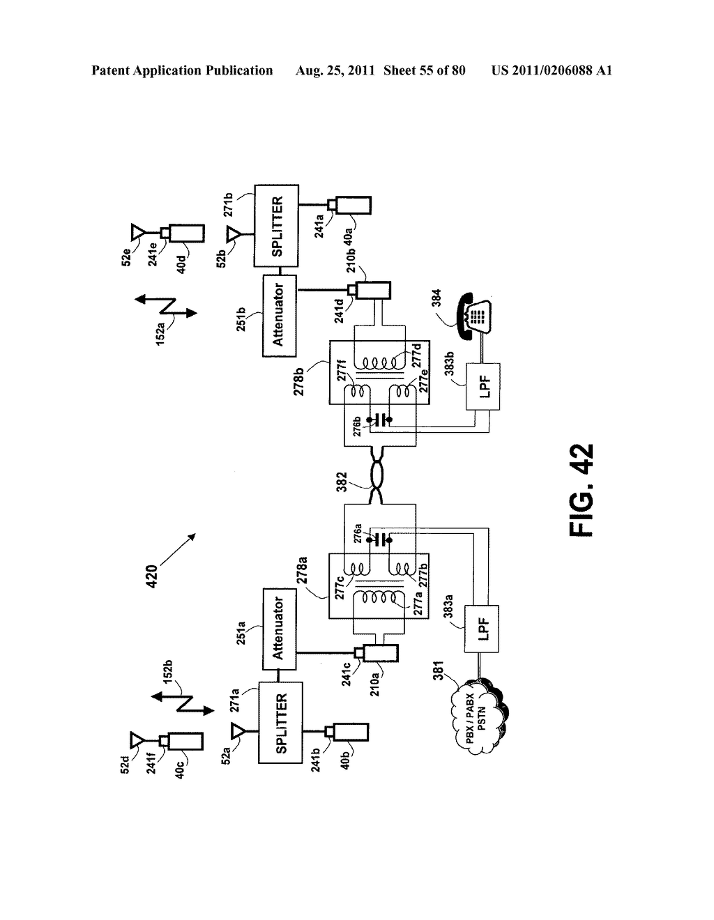 APPARATUS AND METHOD FOR FREQUENCY SHIFTING OF A WIRELESS SIGNAL AND     SYSTEMS USING FREQUENCY SHIFTING - diagram, schematic, and image 56