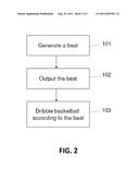 SYSTEM, APPARATUS AND METHOD FOR TEACHING A BASKETBALL DRIBBLER TO HAVE     OPTIMAL CONTROL OVER THE BASKETBALL diagram and image