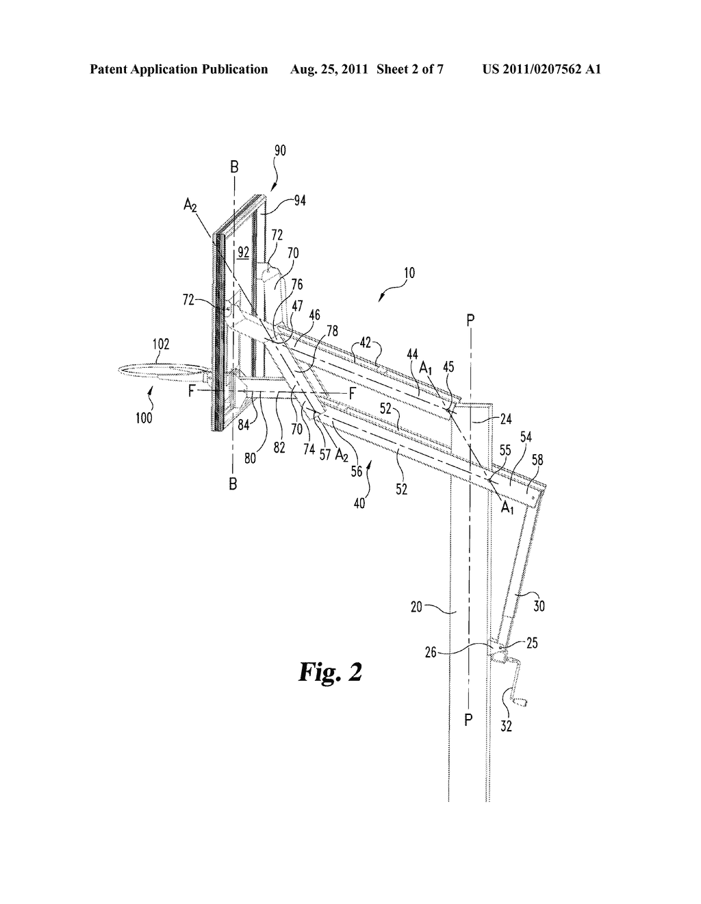 BASKETBALL BACKBOARD AND RIM MOUNTING SYSTEM - diagram, schematic, and image 03