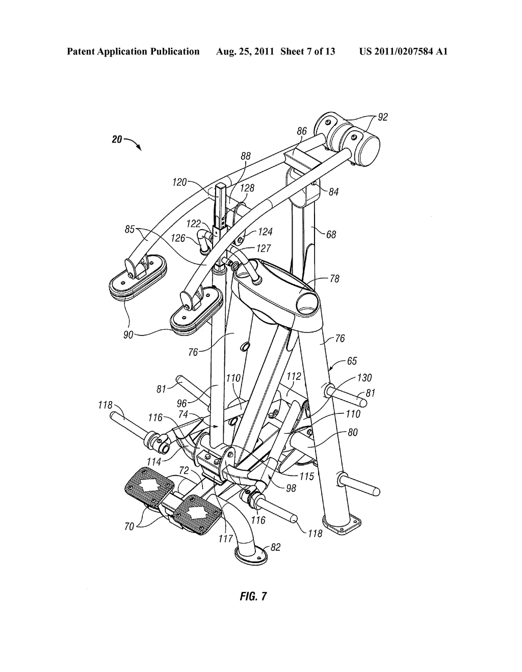 Calf Exercise Machine With Rocking User Support - diagram, schematic, and image 08