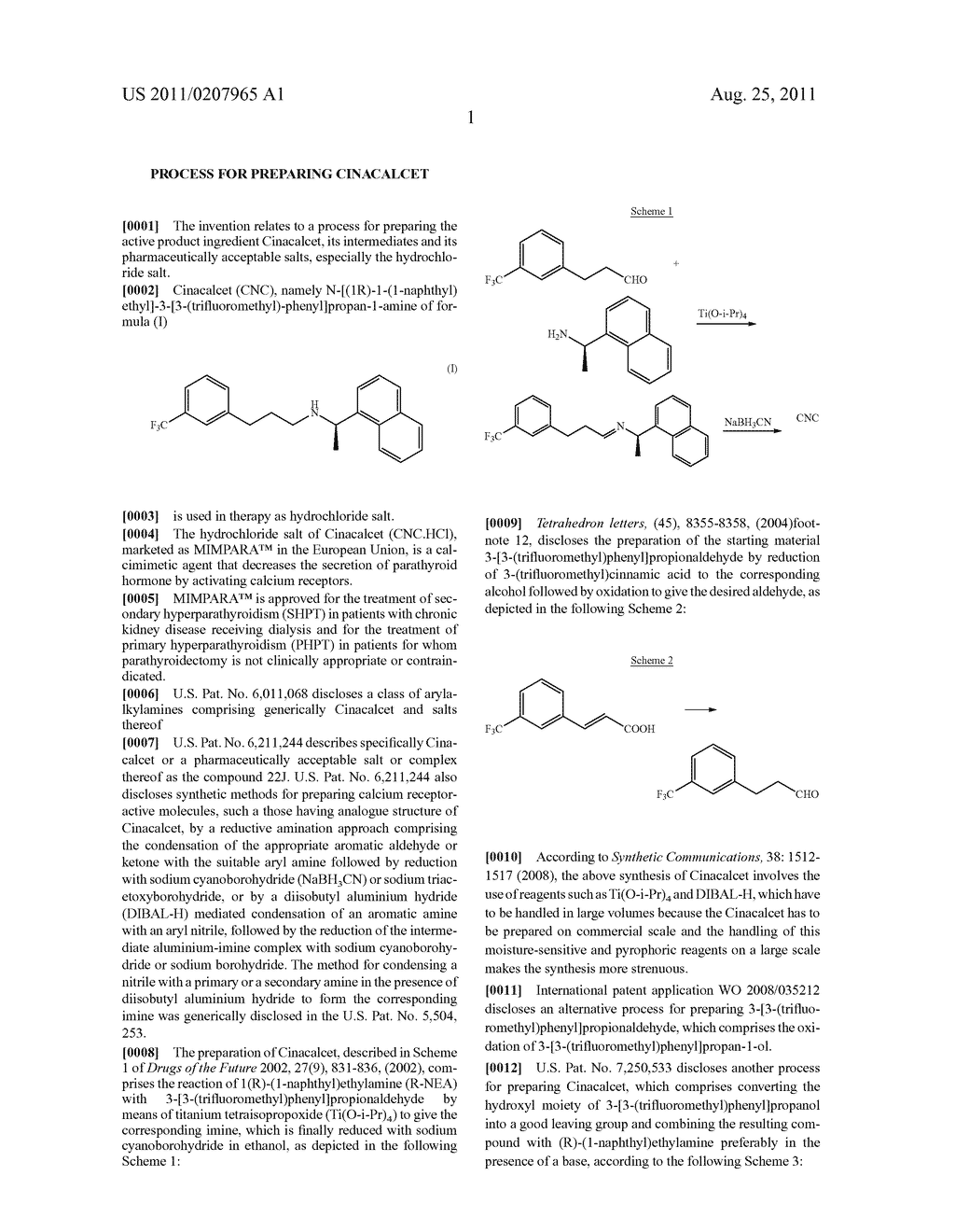 PROCESS FOR PREPARING CINACALCET - diagram, schematic, and image 02