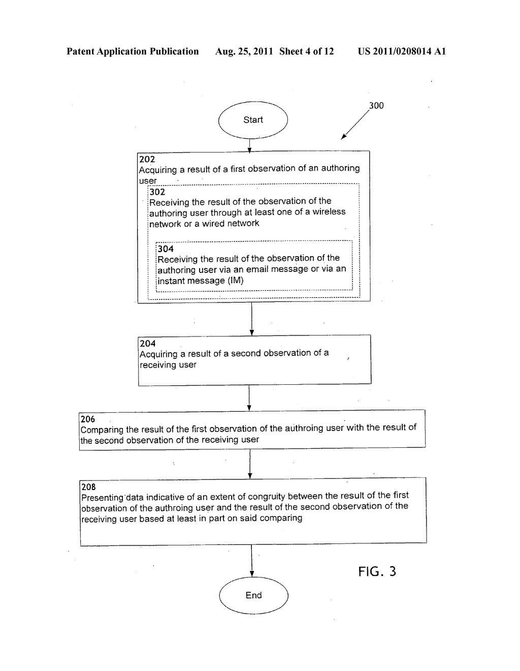 Determination of extent of congruity between observation of authoring user     and observation of receiving user - diagram, schematic, and image 05