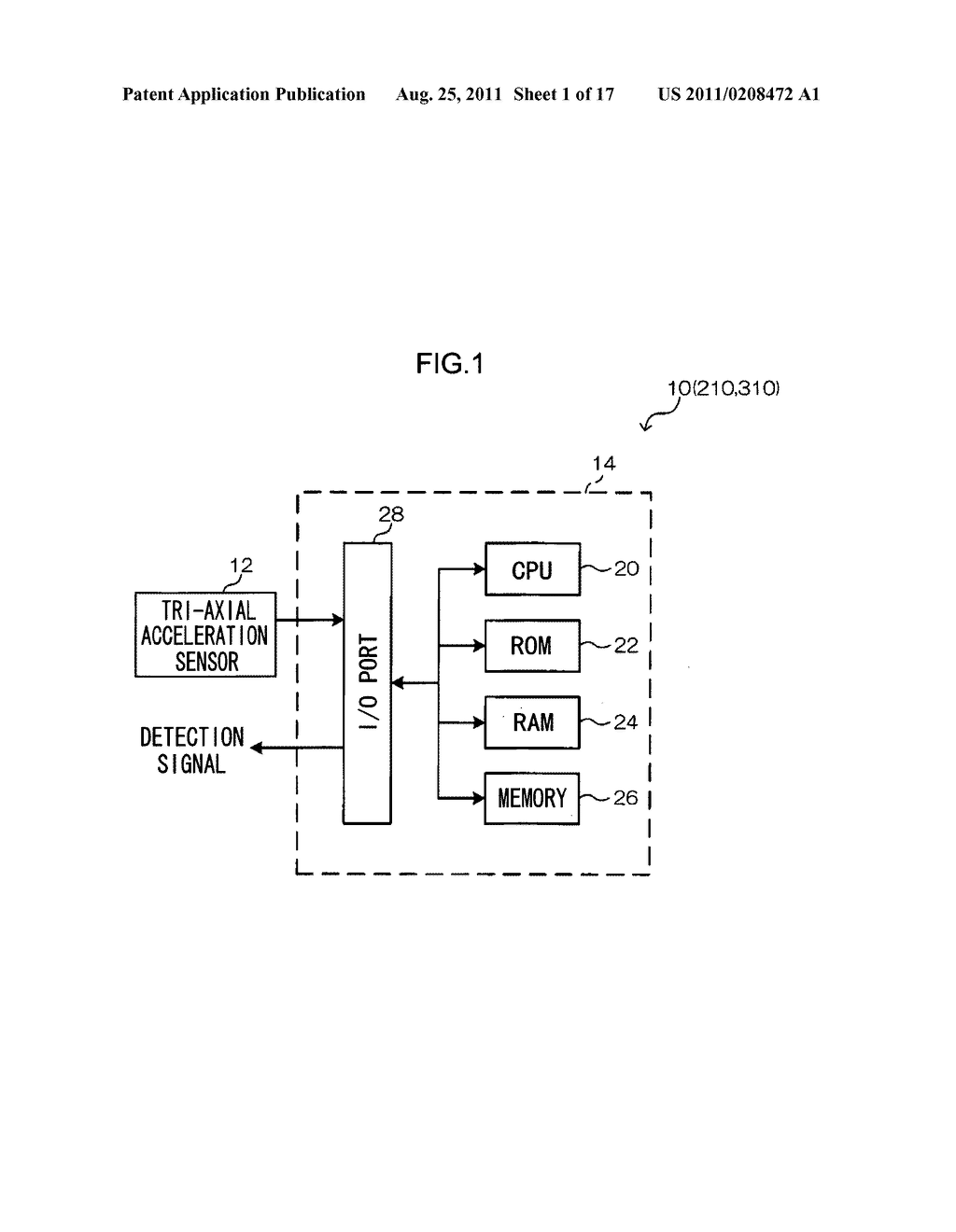 Movement detection device, electronic device, movement detection method     and computer readable medium - diagram, schematic, and image 02