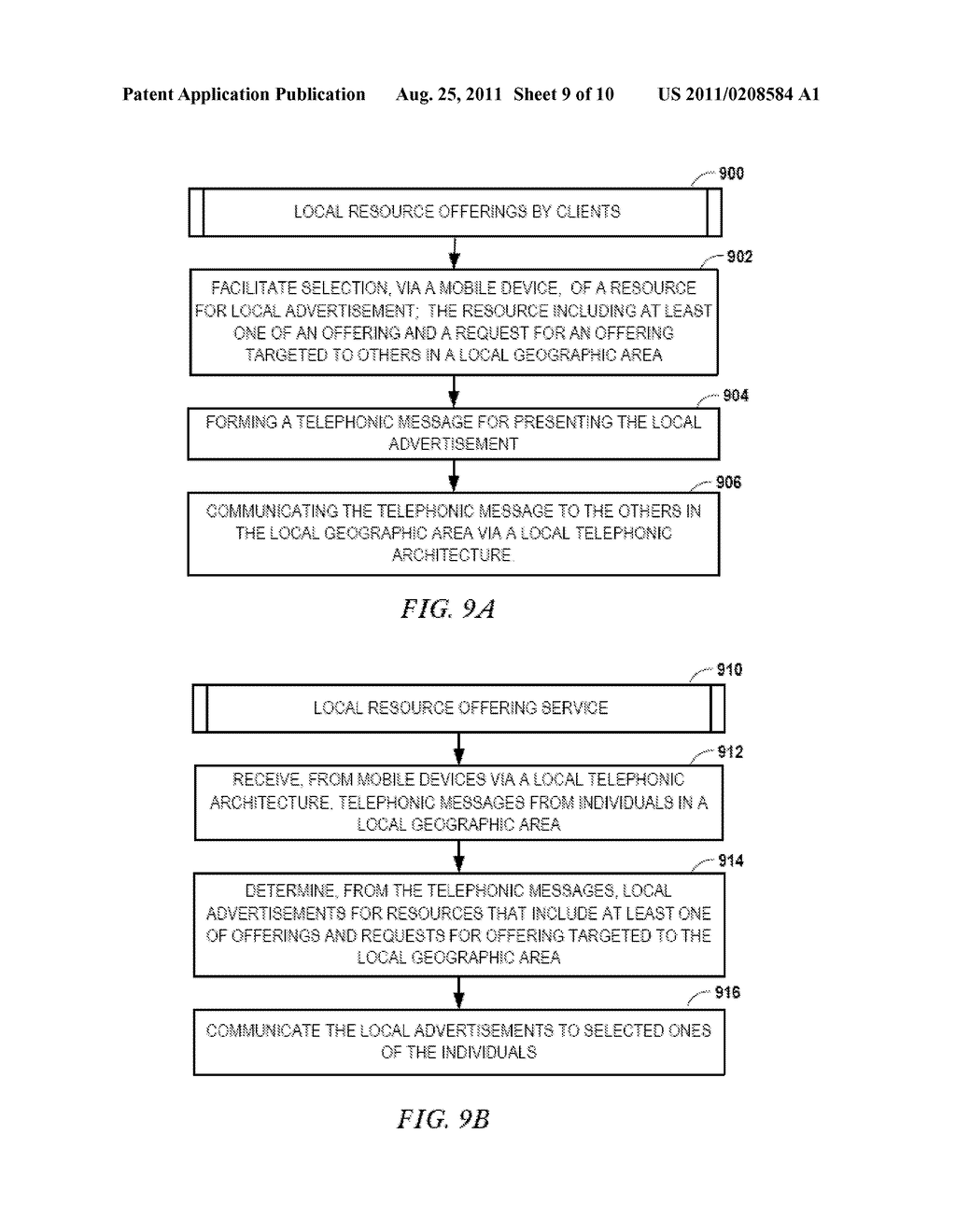 METHOD, SYSTEM, AND APPARATUS FOR FACILITATING LOCAL RESOURCES OFFERINGS     USING MOBILE DEVICES - diagram, schematic, and image 10