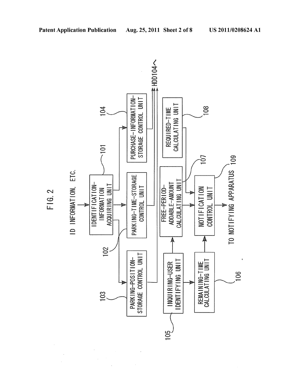 PARKING FEE MANAGEMENT SUPPORTING SYSTEM AND PARKING FEE MANAGEMENT     SUPPORTING METHOD - diagram, schematic, and image 03