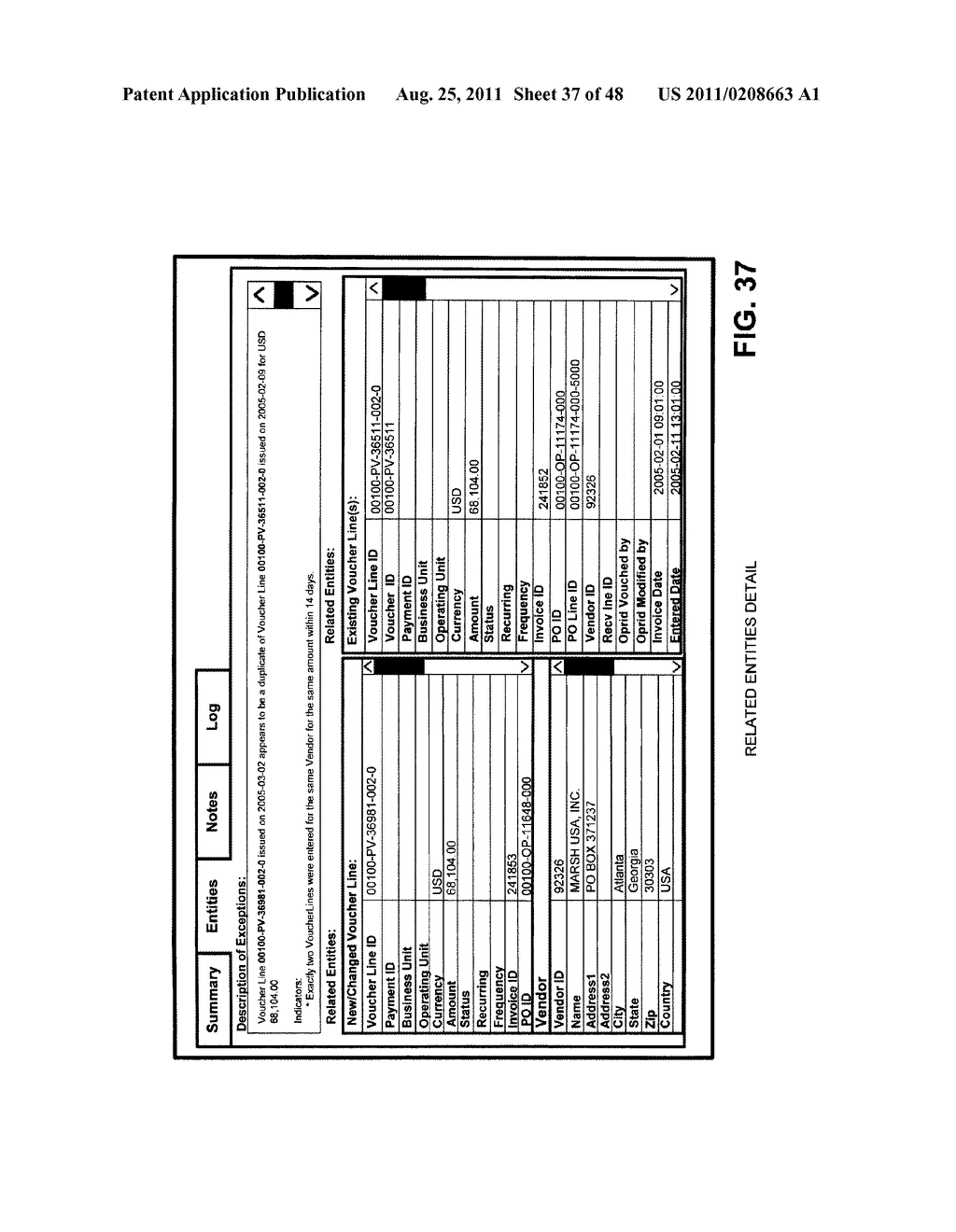 EXTRACTION OF TRANSACTION DATA FOR COMPLIANCE MONITORING - diagram, schematic, and image 38