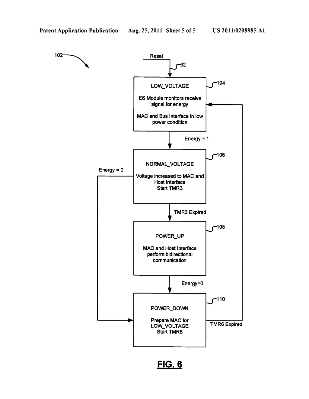 Low Power Mode for a Network Interface - diagram, schematic, and image 06