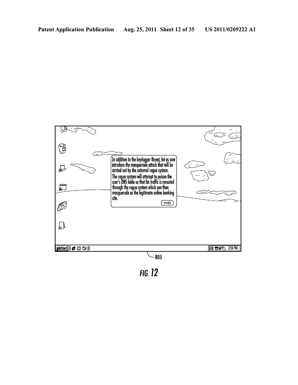 SYSTEM AND METHOD FOR PROVIDING TRANSACTIONAL SECURITY FOR AN END-USER     DEVICE - diagram, schematic, and image 13