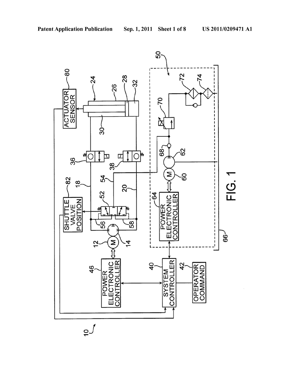 VELOCITY CONTROL OF UNBALANCED HYDRAULIC ACTUATOR SUBJECTED TO OVER-CENTER     LOAD CONDITIONS - diagram, schematic, and image 02