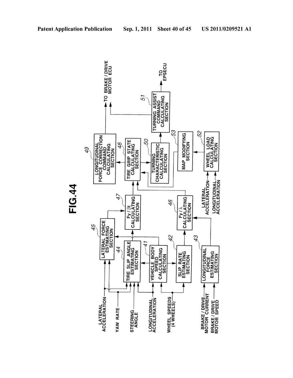 DEVICE AND METHOD FOR ESTIMATING FRICTIONAL CONDITION OF GROUND SURFACE     WITH WHICH VEHICLE IS IN CONTACT - diagram, schematic, and image 41