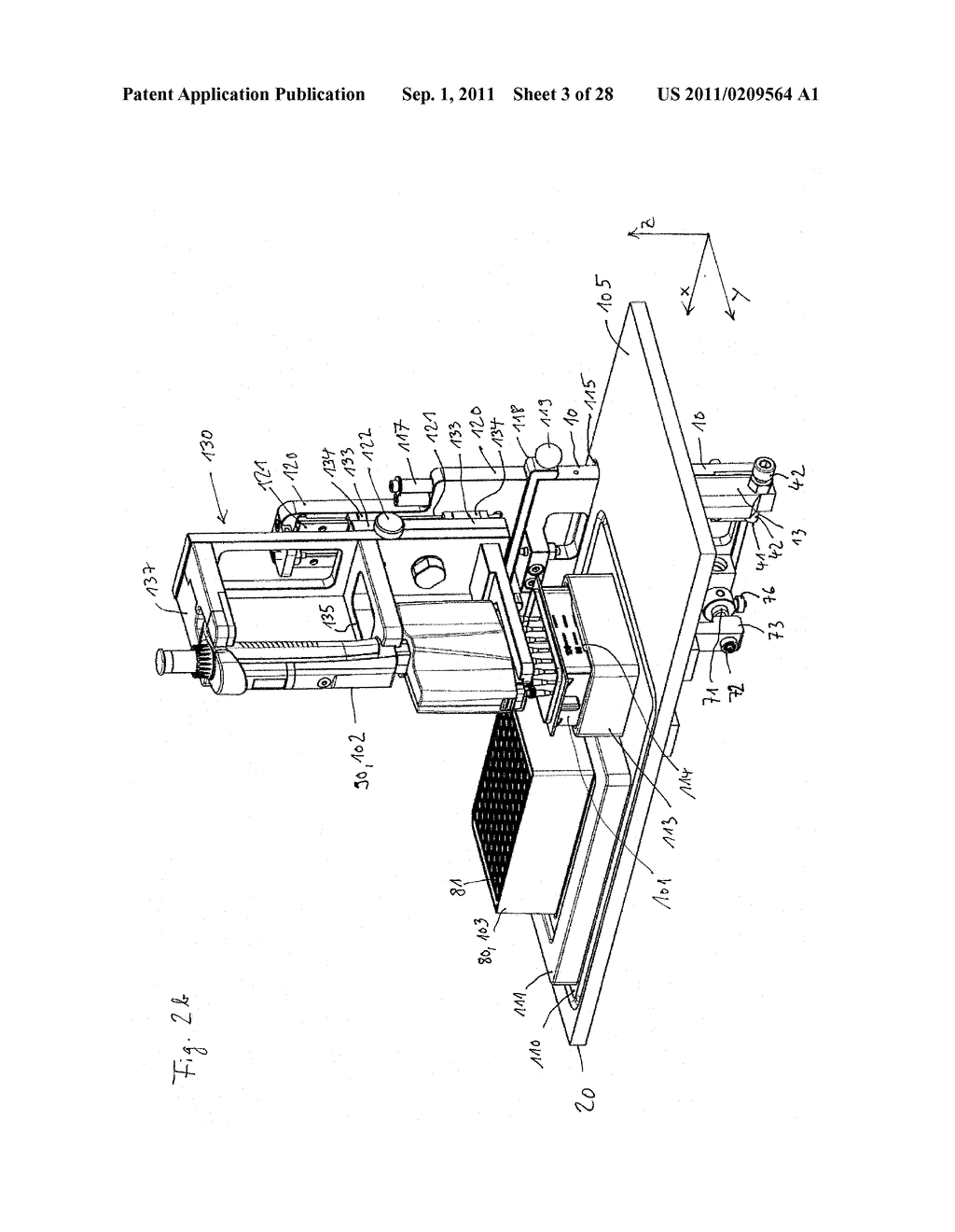 Positioning Device for a Sample Distribution Apparatus, Sample     Distribution Apparatus with Positioning Device and Method for Positioning - diagram, schematic, and image 04
