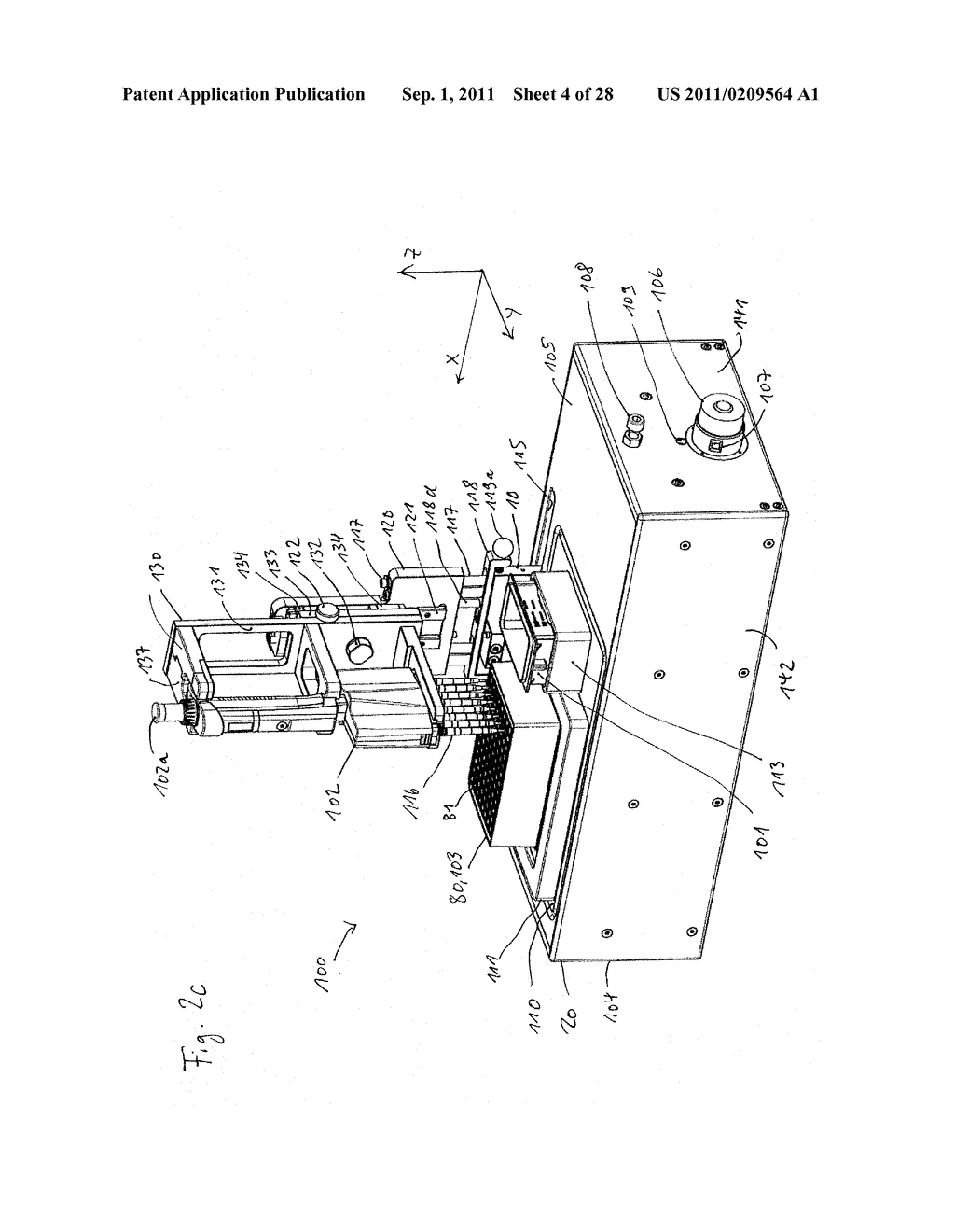 Positioning Device for a Sample Distribution Apparatus, Sample     Distribution Apparatus with Positioning Device and Method for Positioning - diagram, schematic, and image 05