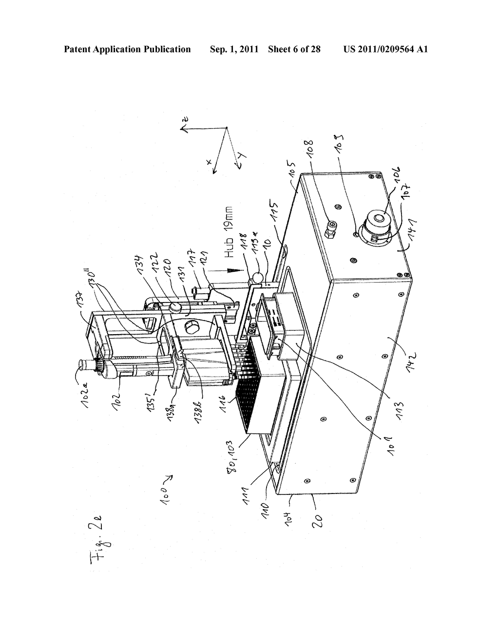 Positioning Device for a Sample Distribution Apparatus, Sample     Distribution Apparatus with Positioning Device and Method for Positioning - diagram, schematic, and image 07