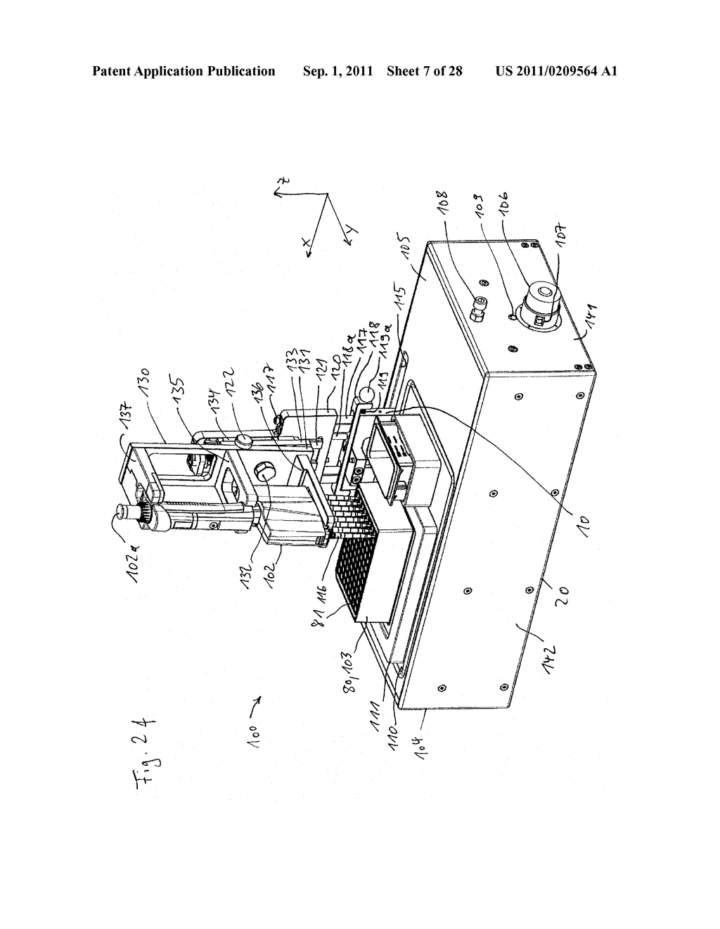 Positioning Device for a Sample Distribution Apparatus, Sample     Distribution Apparatus with Positioning Device and Method for Positioning - diagram, schematic, and image 08