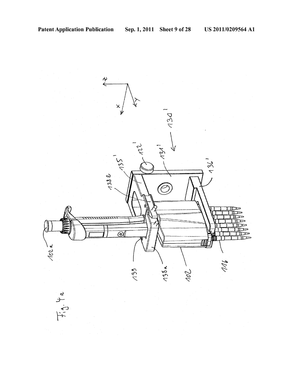 Positioning Device for a Sample Distribution Apparatus, Sample     Distribution Apparatus with Positioning Device and Method for Positioning - diagram, schematic, and image 10