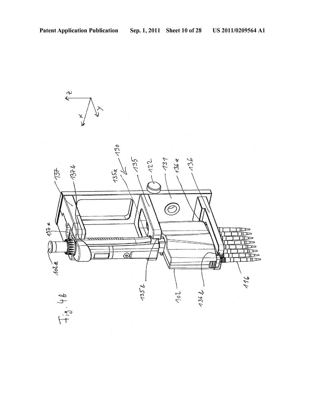 Positioning Device for a Sample Distribution Apparatus, Sample     Distribution Apparatus with Positioning Device and Method for Positioning - diagram, schematic, and image 11