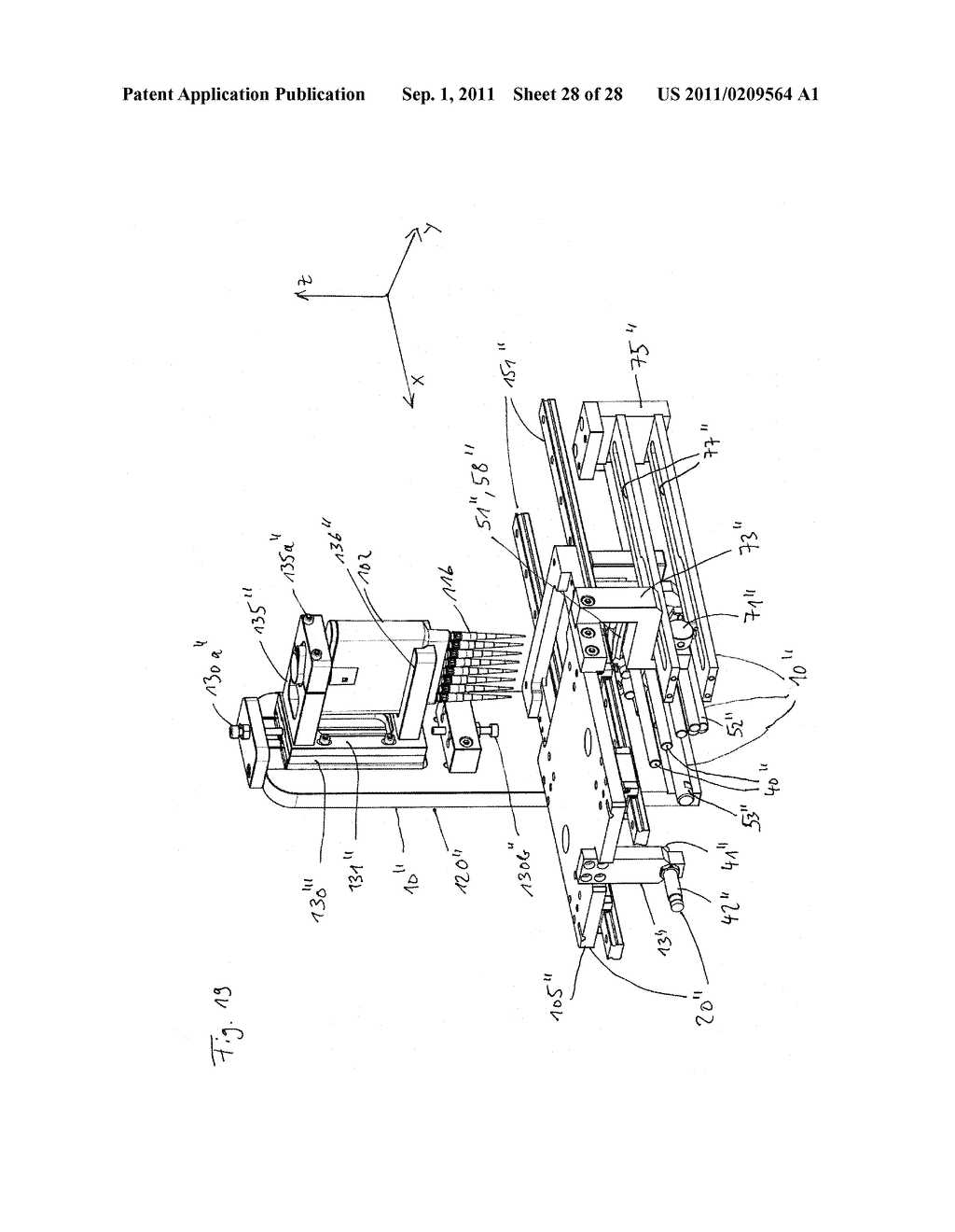 Positioning Device for a Sample Distribution Apparatus, Sample     Distribution Apparatus with Positioning Device and Method for Positioning - diagram, schematic, and image 29