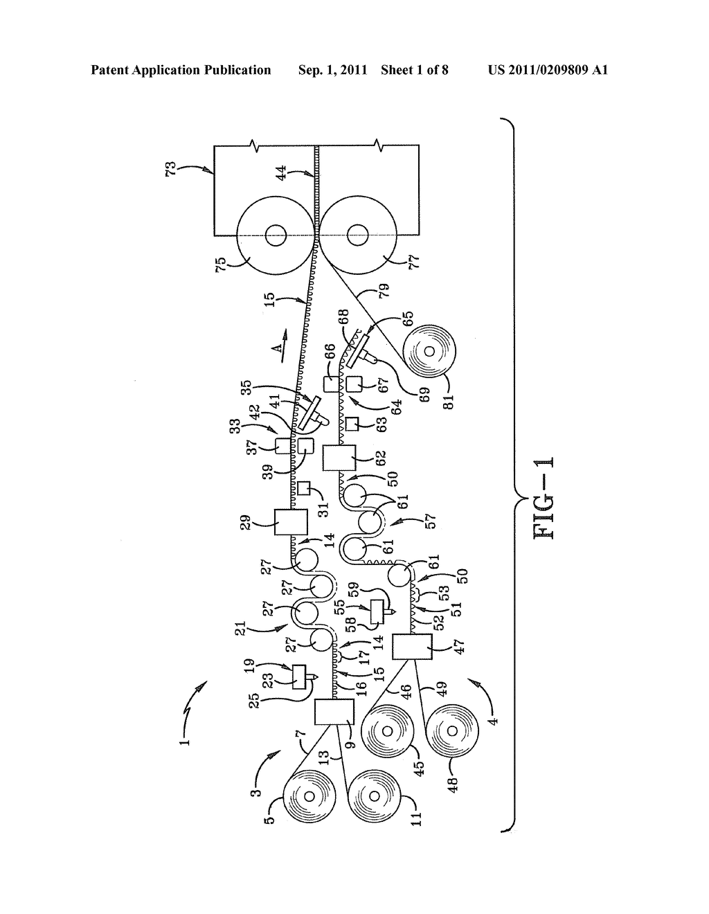 METHOD AND SYSTEM FOR PRODUCING CORRUGATED MATERIAL - diagram, schematic, and image 02