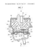 LIQUID-SEALED TYPE VIBRATION ISOLATOR diagram and image