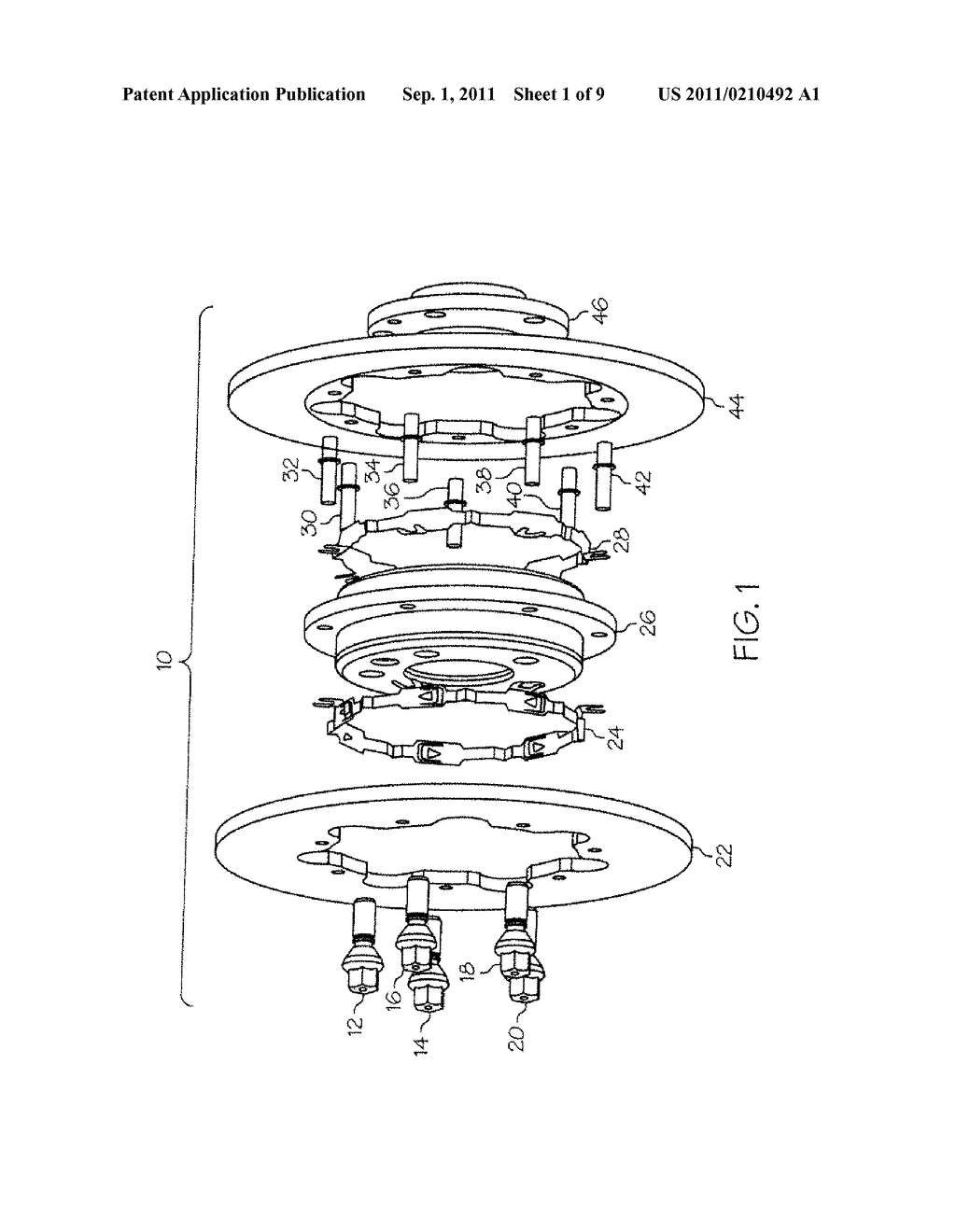 RETENTION SPRING FOR A MUTLI-DISC BRAKE HUB ASSEMBLY WITH DISC SLIDE PINS - diagram, schematic, and image 02