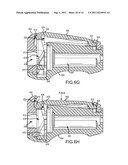 Button latch with integrally molded cantilever springs diagram and image