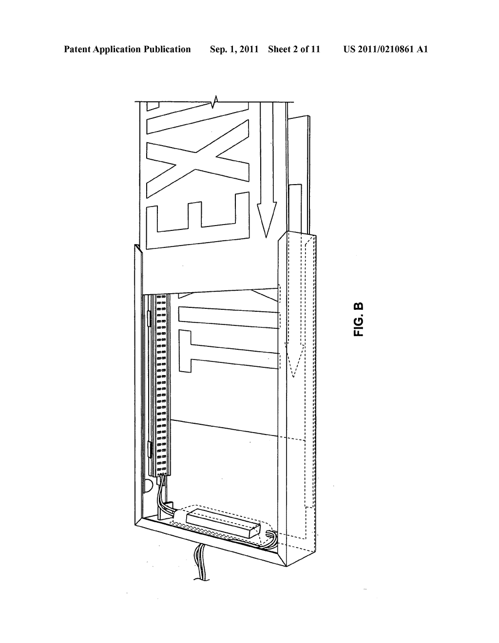 Energy saving exit sign retrofit lighting system using light emitting     diodes - diagram, schematic, and image 03