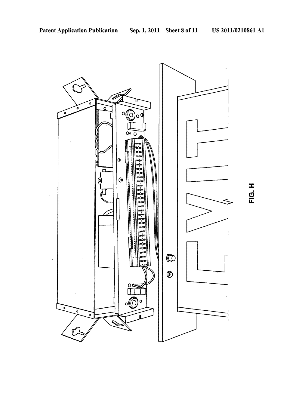 Energy saving exit sign retrofit lighting system using light emitting     diodes - diagram, schematic, and image 09