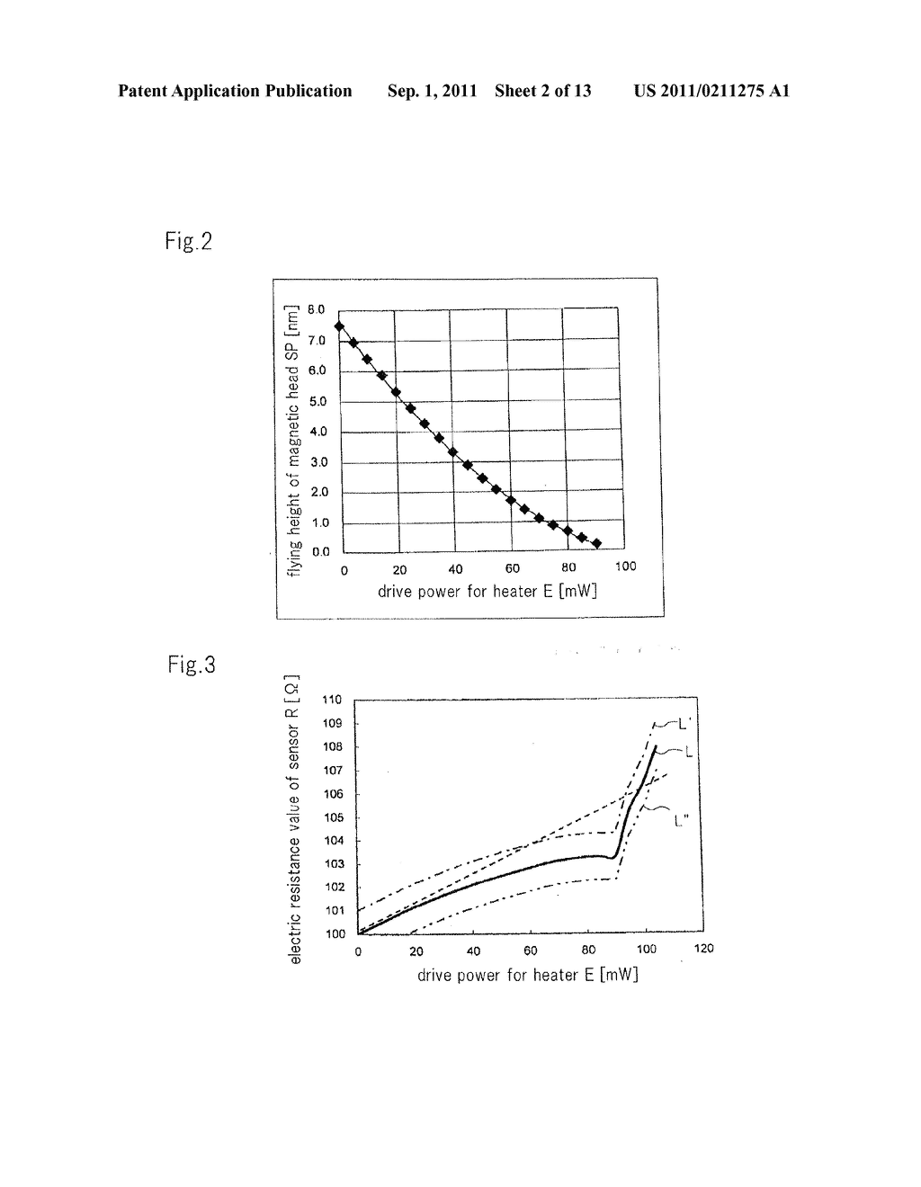 Method of determining flying height of magnetic head - diagram, schematic, and image 03