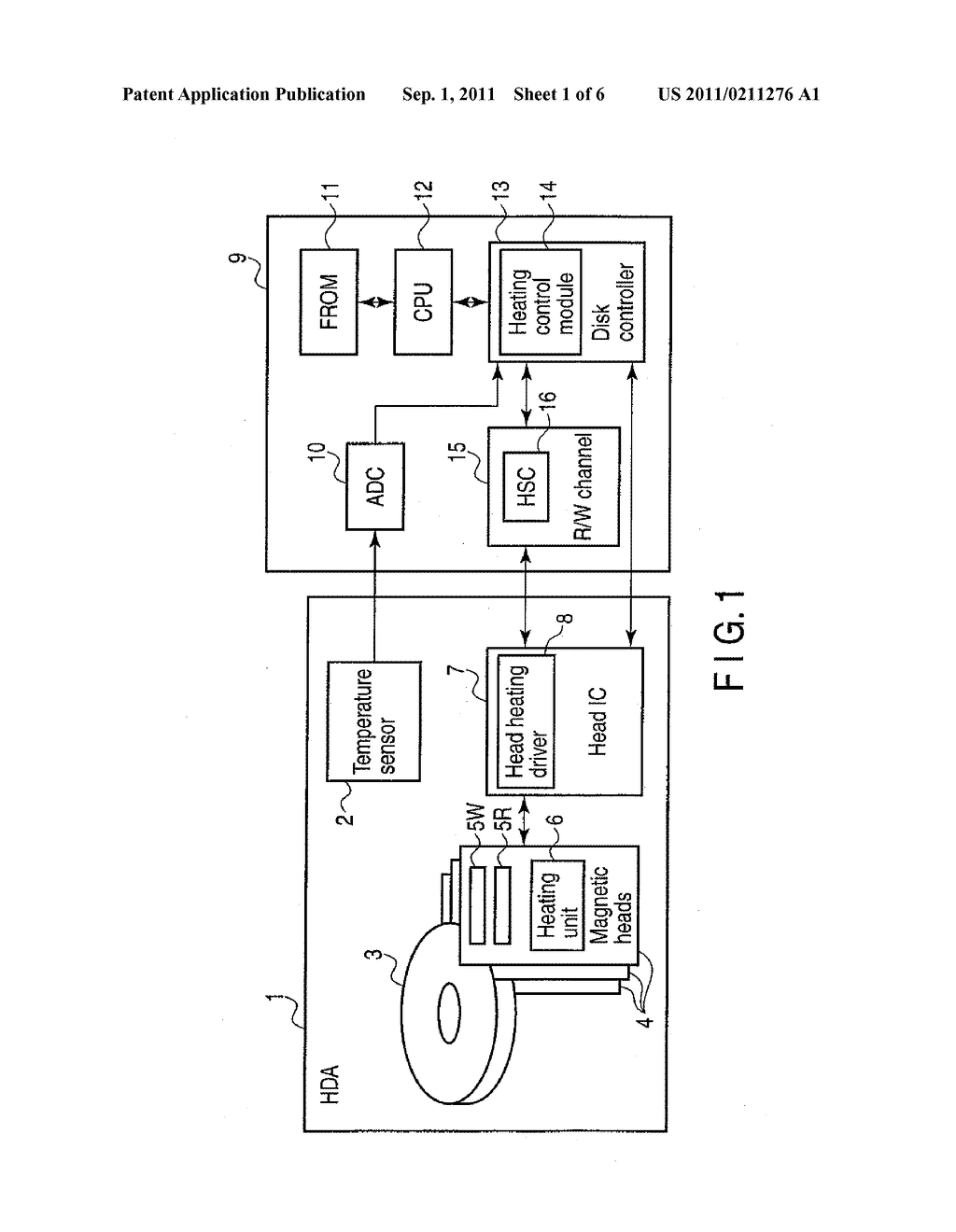 METHOD AND APPARATUS FOR CONTROLLING HEAD FLYING HEIGHT IN A DISK DRIVE - diagram, schematic, and image 02