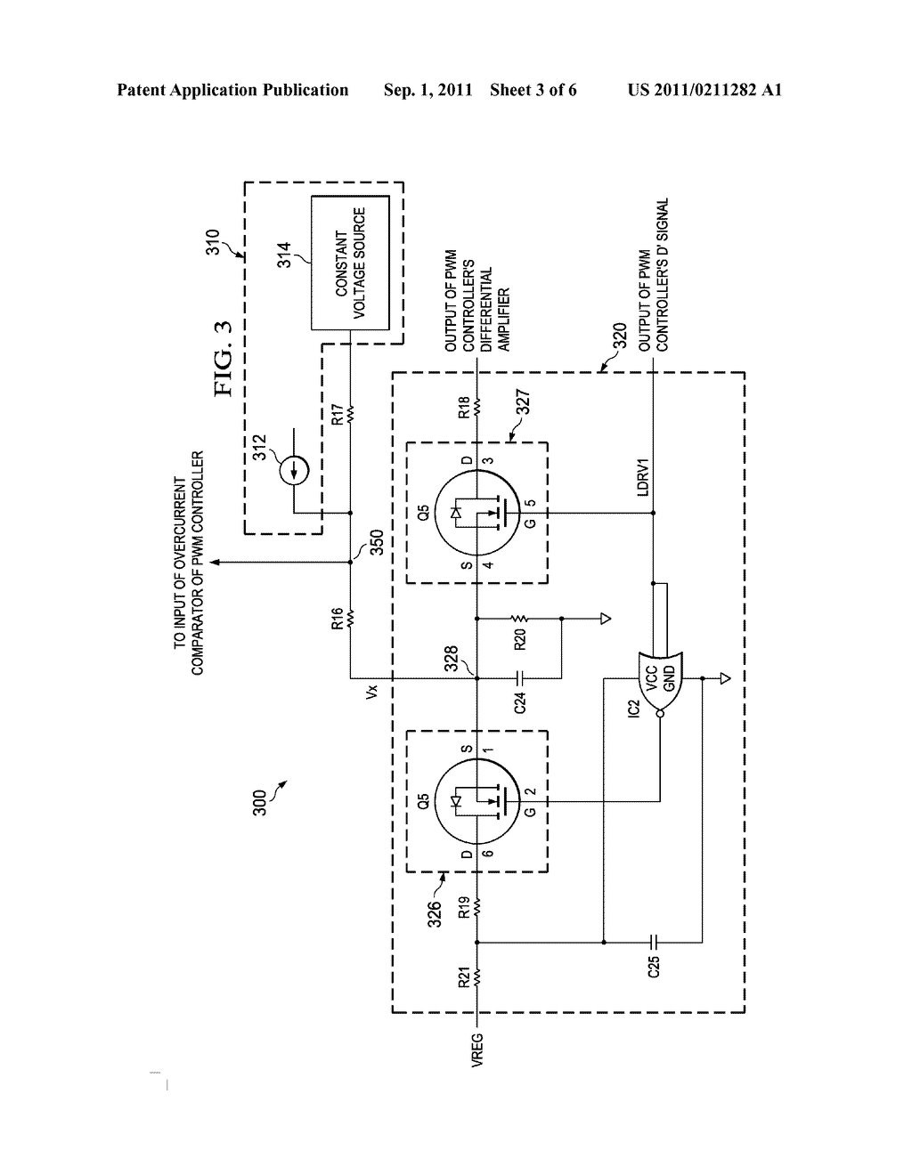 SELF-ADJUSTABLE OVERCURRENT PROTECTION THRESHOLD CIRCUIT, A METHOD FOR     GENERATING A COMPENSATED THRESHOLD SIGNAL AND A POWER SUPPLY EMPLOYING     THE CIRCUIT OR METHOD - diagram, schematic, and image 04