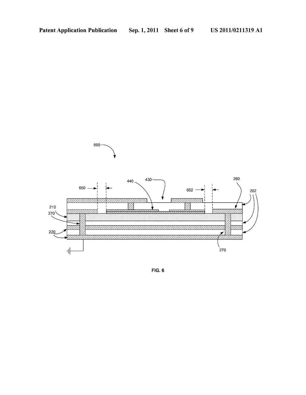 Electric discharge protection for surface mounted and embedded components - diagram, schematic, and image 07