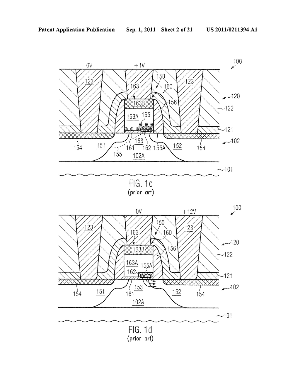 FIELD EFFECT TRANSISTORS FOR A FLASH MEMORY COMPRISING A SELF-ALIGNED     CHARGE STORAGE REGION - diagram, schematic, and image 03