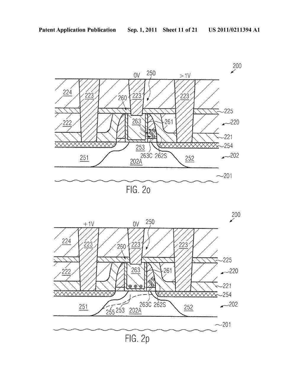 FIELD EFFECT TRANSISTORS FOR A FLASH MEMORY COMPRISING A SELF-ALIGNED     CHARGE STORAGE REGION - diagram, schematic, and image 12