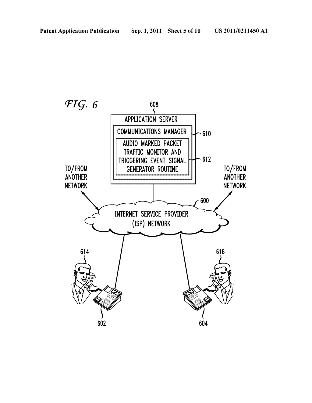 SYSTEM AND METHOD FOR AUTOMATICALLY ADAPTING AUDIO PACKET MARKING IN A     PACKET NETWORK - diagram, schematic, and image 06