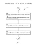 Identifying a characteristic of an individual utilizing facial recognition     and providing a display for the individual diagram and image