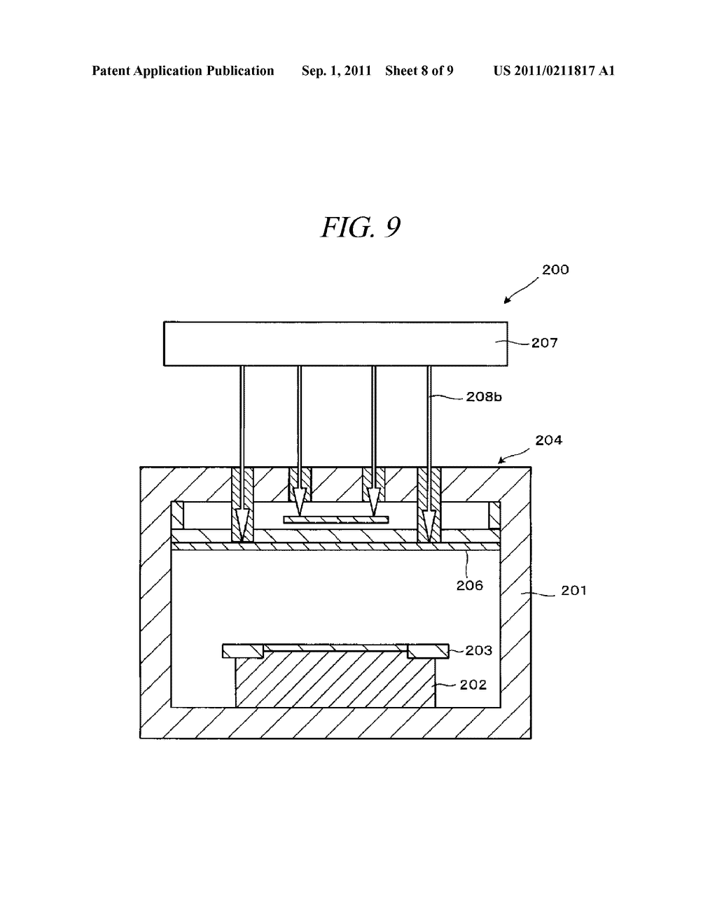 METHOD FOR HEATING PART IN PROCESSING CHAMBER OF SEMICONDUCTOR     MANUFACTURING APPARATUS AND SEMICONDUCTOR MANUFACTURING APPARATUS - diagram, schematic, and image 09