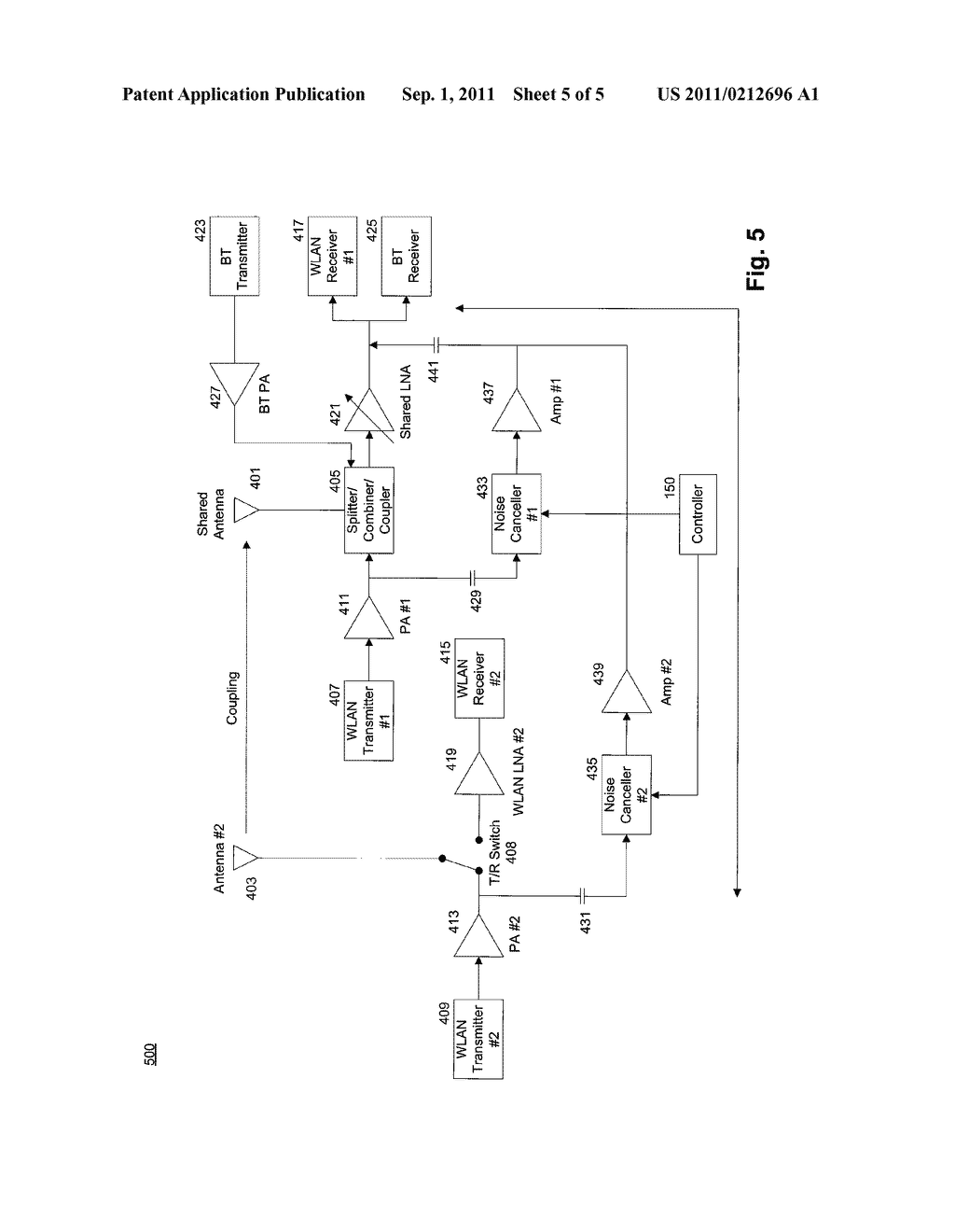 System and Method for Reducing In-Band Interference for a Shared Antenna - diagram, schematic, and image 06