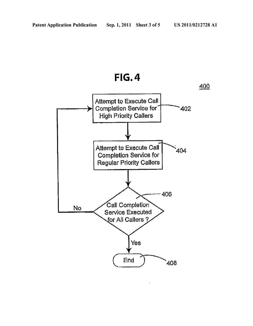 METHOD AND SYSTEM FOR USER PRIORITIZATION WITHIN CALL COMPLETION SERVICES     USING A PREFERRED ALLOCATION OF RESOURCES - diagram, schematic, and image 04