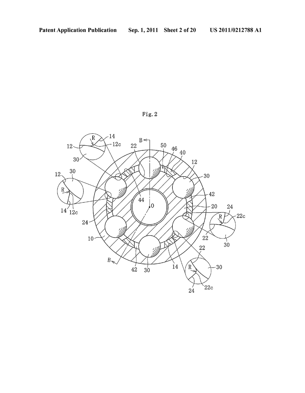 FIXED CONSTANT VELOCITY UNIVERSAL JOINT, METHOD OF MANUFACTURING FIXED     CONSTANT VELOCITY UNIVERSAL JOINT, AND BEARING DEVICE ADAPTED FOR USE IN     DRIVING WHEEL AND USING FIXED CONSTANT VELOCITY UNIVERSAL JOINT - diagram, schematic, and image 03