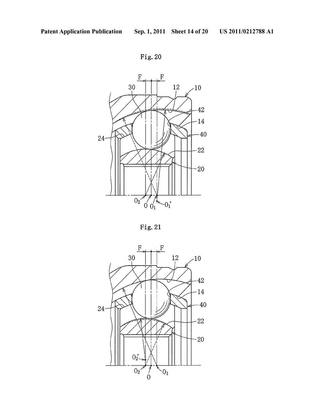 FIXED CONSTANT VELOCITY UNIVERSAL JOINT, METHOD OF MANUFACTURING FIXED     CONSTANT VELOCITY UNIVERSAL JOINT, AND BEARING DEVICE ADAPTED FOR USE IN     DRIVING WHEEL AND USING FIXED CONSTANT VELOCITY UNIVERSAL JOINT - diagram, schematic, and image 15