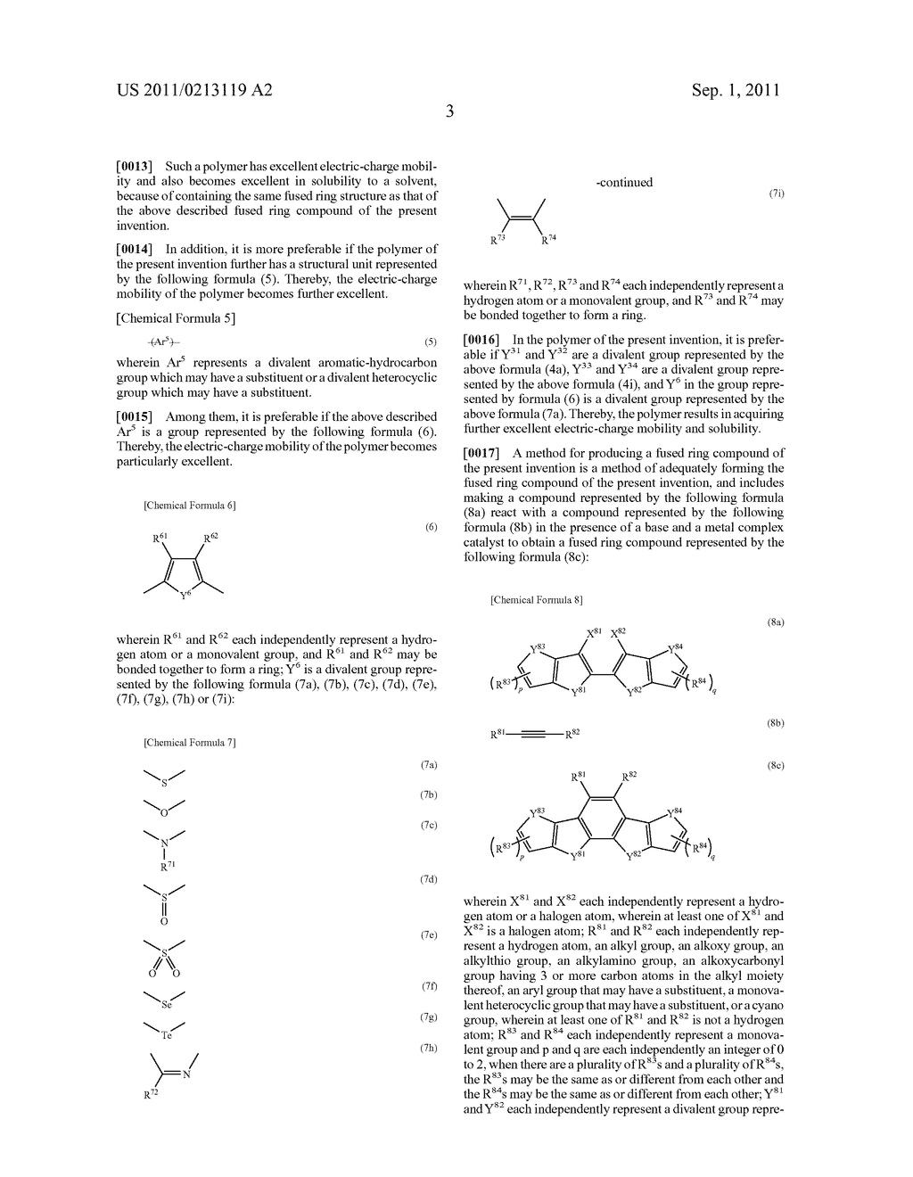 FUSED RING COMPOUND, METHOD FOR PRODUCING THE SAME, POLYMER, ORGANIC THIN     FILM CONTAINING THE COMPOUND AND/OR POLYMER, AND ORGANIC THIN FILM DEVICE     AND ORGANIC THIN FILM TRANSISTOR EACH COMPRISING THE ORGANIC THIN FILM - diagram, schematic, and image 15