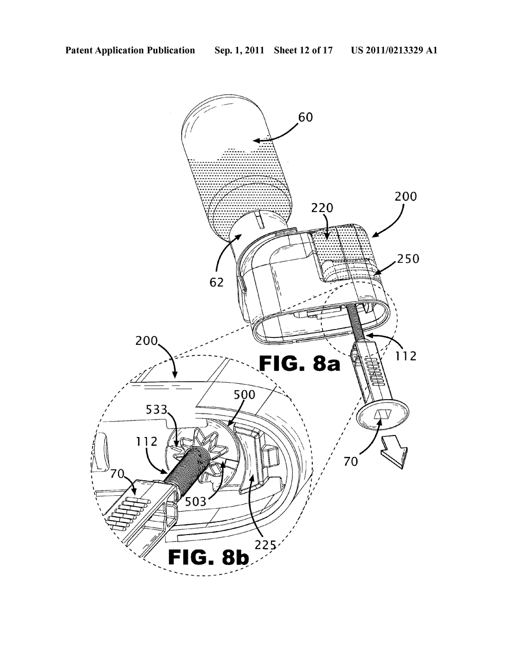 Modular Fluid Delivery Device with Quick-Release / Connect Mechanism for     Drive Screw - diagram, schematic, and image 13