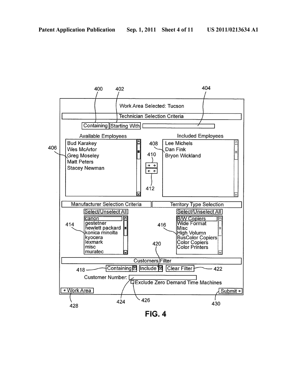 SYSTEM AND METHOD FOR EFFECTIVE WORKLOAD DISTRIBUTION FOR SERVICE     TECHNICIANS - diagram, schematic, and image 05
