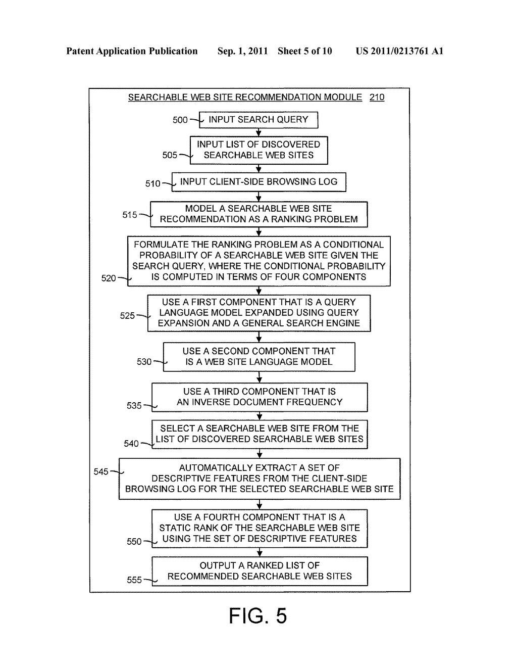 SEARCHABLE WEB SITE DISCOVERY AND RECOMMENDATION - diagram, schematic, and image 06