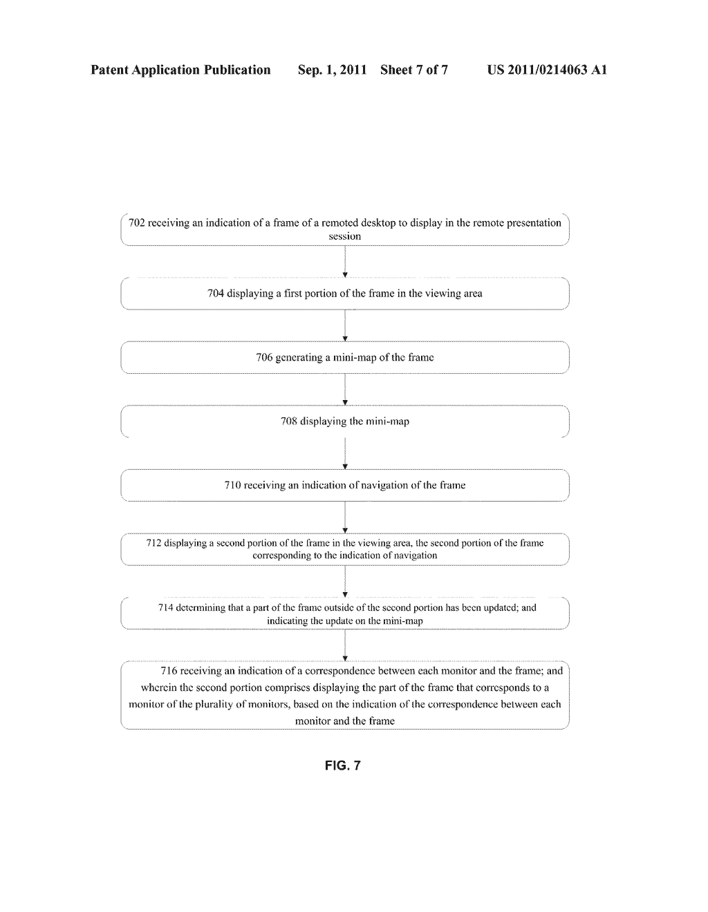 EFFICIENT NAVIGATION OF AND INTERACTION WITH A REMOTED DESKTOP THAT IS     LARGER THAN THE LOCAL SCREEN - diagram, schematic, and image 08