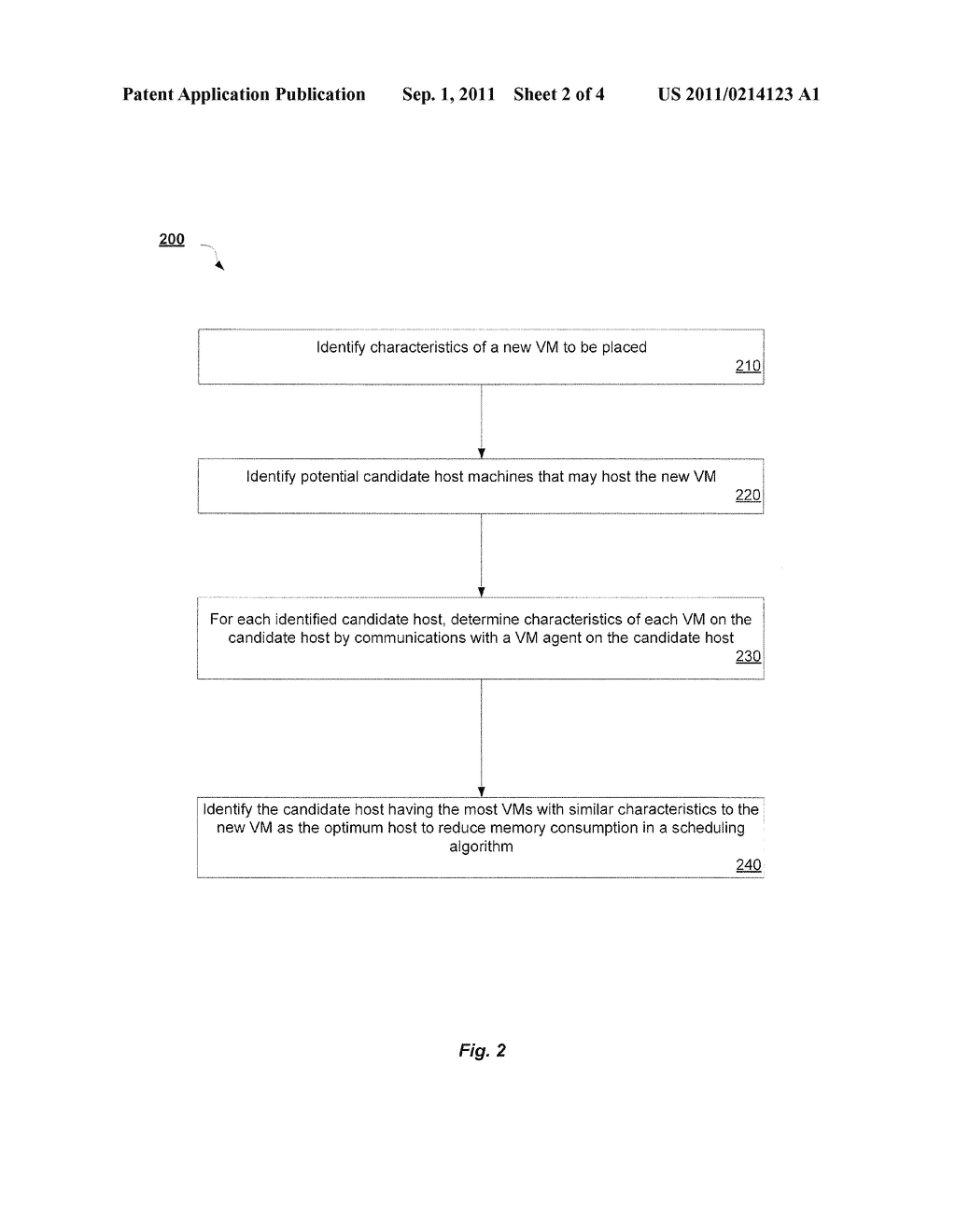 Mechanism for Optimal Placement of Virtual Machines to Reduce Memory     Consumption Based on Shared Images - diagram, schematic, and image 03